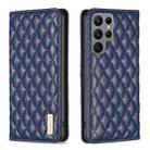 For Samsung Galaxy S23 Ultra 5G Diamond Lattice Magnetic Leather Flip Phone Case(Blue) - 1
