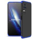 For Xiaomi Poco F4 5G / Redmi K40S GKK Three Stage Splicing Full Coverage PC Phone Case(Black Blue) - 1