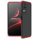 For Xiaomi Poco F4 5G / Redmi K40S GKK Three Stage Splicing Full Coverage PC Phone Case(Black Red) - 1