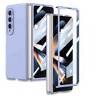 For Samsung Galaxy Z Fold4 5G GKK Integrated Liquid Silicone Phone Case(Purple) - 1