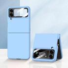 For Samsung Galaxy Z Flip4 5G GKK Integrated Liquid Silicone Phone Case(Blue) - 1
