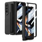 For Samsung Galaxy Z Fold4 5G GKK Integrated Liquid Silicone Phone Case with Stylus Slot(Black) - 1