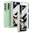 For Samsung Galaxy Z Fold4 5G GKK Integrated Liquid Silicone Phone Case with Stylus Slot(Matcha Green) - 1