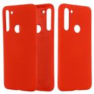 For Motorola Moto G8 Shockproof Solid Color Liquid Silicone Full Coverage Protective Case(Red) - 1