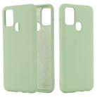 For Galaxy M31 Shockproof Solid Color Liquid Silicone Full Coverage Protective Case(Green) - 1