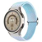 For Samsung Galaxy Watch 5 / Watch 5 Pro / Watch 4 Weave Gradient Color Watch Band(Sea Blue Green) - 1