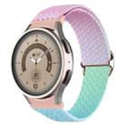 For Samsung Galaxy Watch 5 / Watch 5 Pro / Watch 4 Weave Gradient Color Watch Band(Pink Green Blue) - 1