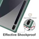 For Samsung Galaxy Tab S7+ Acrylic 3-folding Smart Leather Tablet Case(Dark Green) - 4