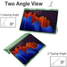 For Samsung Galaxy Tab S7+ Acrylic 3-folding Smart Leather Tablet Case(Green) - 2