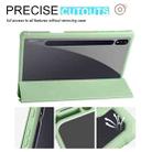 For Samsung Galaxy Tab S7+ Acrylic 3-folding Smart Leather Tablet Case(Green) - 5
