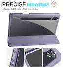 For Samsung Galaxy Tab S7+ Acrylic 3-folding Smart Leather Tablet Case(Purple) - 5