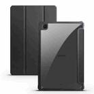 For Samsung Galaxy Tab S6 Lite Acrylic 3-folding Smart Leather Tablet Case(Black) - 1