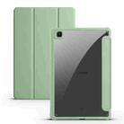 For Samsung Galaxy Tab S6 Lite Acrylic 3-folding Smart Leather Tablet Case(Green) - 1