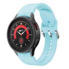 For Samsung Galaxy Watch 5 / Watch 5 Pro Rhombus Texture Silicone Watch Band(Light Blue) - 1