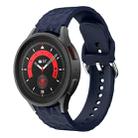 For Samsung Galaxy Watch 5 / Watch 5 Pro Rhombus Texture Silicone Watch Band(Midnight Blue) - 1