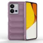 For vivo Y35 4G Global Magic Shield TPU + Flannel Phone Case(Purple) - 1