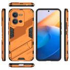 For vivo V25 5G Global PC + TPU Shockproof Phone Case with Invisible Holder(Orange) - 2