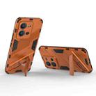 For vivo V25 5G Global PC + TPU Shockproof Phone Case with Invisible Holder(Orange) - 3