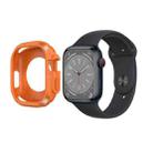 Carbon Fiber Shockproof Case For Apple Watch Series 8&7 41mm(Orange) - 1