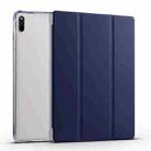 For Huawei MatePad 11 2021 3-folding Transparent TPU Smart Leather Tablet Case(Dark Blue) - 1