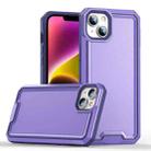 For iPhone 14 Armour Two-color TPU + PC Phone Case(Purple) - 1