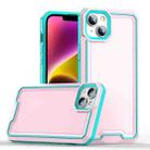 For iPhone 14 Plus Armour Two-color TPU + PC Phone Case(Pink+Blue) - 1