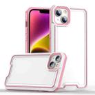 For iPhone 14 Plus Armour Two-color TPU + PC Phone Case(White+Pink) - 1