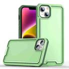 For iPhone 14 Plus Armour Two-color TPU + PC Phone Case(Green+Grey) - 1