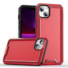 For iPhone 13 Armour Two-color TPU + PC Phone Case(Red+Black) - 1