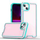 For iPhone 13 Armour Two-color TPU + PC Phone Case(Pink+Blue) - 1