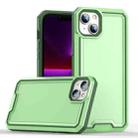 For iPhone 13 Armour Two-color TPU + PC Phone Case(Green+Grey) - 1