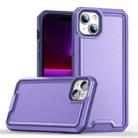 For iPhone 13 Armour Two-color TPU + PC Phone Case(Purple) - 1