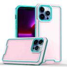 For iPhone 13 Pro Armour Two-color TPU + PC Phone Case(Pink+Blue) - 1