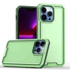 For iPhone 13 Pro Armour Two-color TPU + PC Phone Case(Green+Grey) - 1