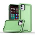 For iPhone 12 Armour Two-color TPU + PC Phone Case(Green+Grey) - 1