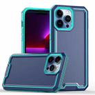 For iPhone 12 Pro Max Armour Two-color TPU + PC Phone Case(Blue+Sky Blue) - 1