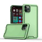 For iPhone 11 Pro Armour Two-color TPU + PC Phone Case(Green+Grey) - 1