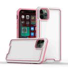 For iPhone 11 Pro Max Armour Two-color TPU + PC Phone Case(White+Pink) - 1