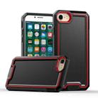 For iPhone SE 2022 / SE 2020 / 8 / 7 Armour Two-color TPU + PC Phone Case(Black+Red) - 1
