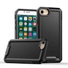 For iPhone SE 2022 / SE 2020 / 8 / 7 Armour Two-color TPU + PC Phone Case(Black) - 1