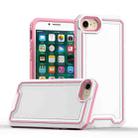 For iPhone SE 2022 / SE 2020 / 8 / 7 Armour Two-color TPU + PC Phone Case(White+Pink) - 1