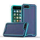 For iPhone 8 Plus / 7 Plus Armour Two-color TPU + PC Phone Case(Blue+Sky Blue) - 1