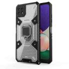 For Samsung Galaxy A22 5G Space PC+TPU Ring Holder Protective Phone Case(White) - 1