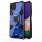 For Samsung Galaxy A22 5G Space PC+TPU Ring Holder Protective Phone Case(Blue) - 1