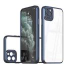 For iPhone 14 Pro Max Cool Armor Transparent Phone Case(Navy Blue) - 1