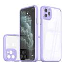 For iPhone 14 Pro Max Cool Armor Transparent Phone Case(Purple) - 1