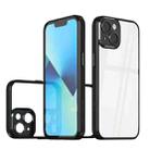 For iPhone 14 Plus Cool Armor Transparent Phone Case(Graphite Black) - 1