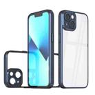 For iPhone 14 Cool Armor Transparent Phone Case(Navy Blue) - 1