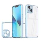 For iPhone 14 Cool Armor Transparent Phone Case(Blue) - 1