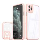 For iPhone 13 Pro Max Cool Armor Transparent Phone Case(Pink) - 1